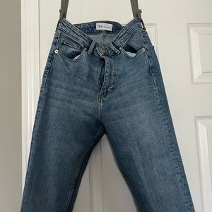 Zara split hem jeans